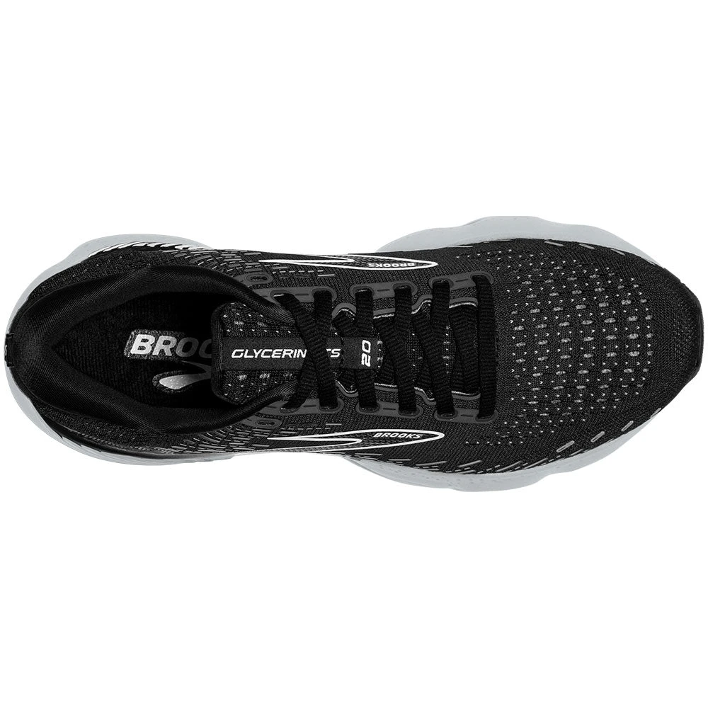 Brooks Glycerin GTS 20 Athletic Shoe Black/White/Alloy (Women's) 7 Brooks Glycerin GTS 20 Athletic Shoe Black/White/Alloy (Women's) - Image 5