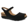 Dansko Marcy Wedge Sandal Black Nubuck (Women's) -Marlou Shoes Sales Shop 1511470200 1