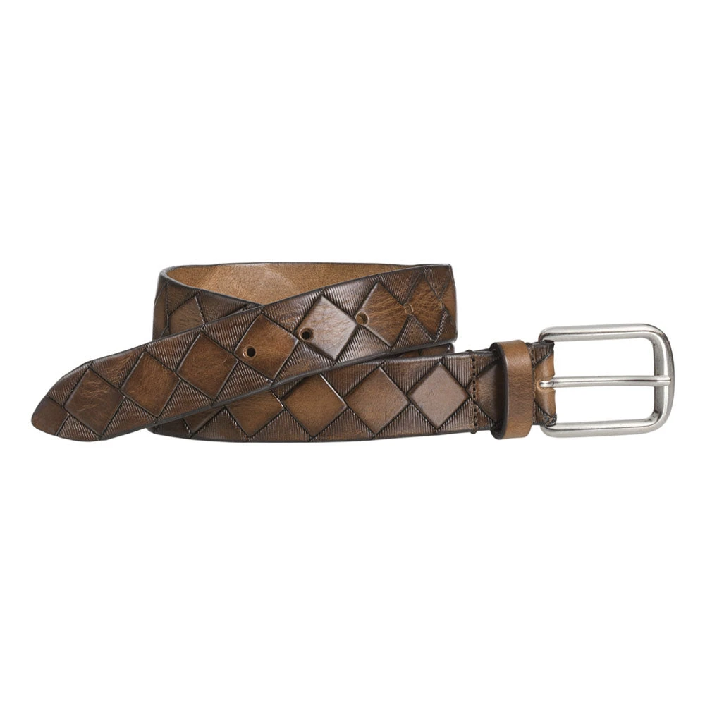 Johnston & Murphy Basketweave Belt Tan 3 Johnston & Murphy Basketweave Belt Tan