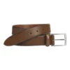 Johnston & Murphy Diagonal Embossed Belt Tan
