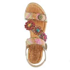 L'Artiste By Spring Step Aromas Sandal White Multi Leather (Women's) -Marlou Shoes Sales Shop AROMASW 3