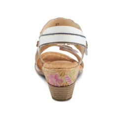 L'Artiste By Spring Step Aromas Sandal White Multi Leather (Women's) -Marlou Shoes Sales Shop AROMASW 4