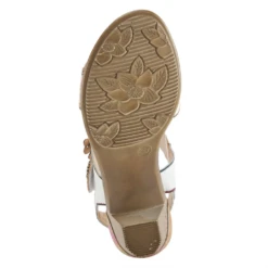 L'Artiste By Spring Step Aromas Sandal White Multi Leather (Women's) -Marlou Shoes Sales Shop AROMASW 5