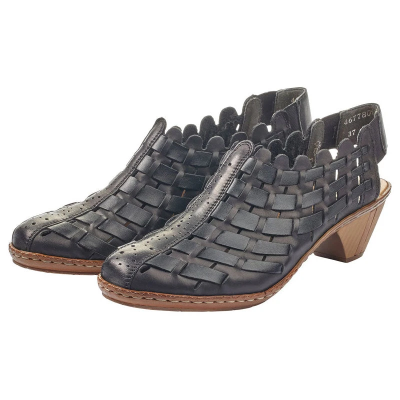 Rieker Sina 78 Slingback Heel Black (Women's) 9 Rieker Sina 78 Slingback Heel Black (Women's) - Image 7