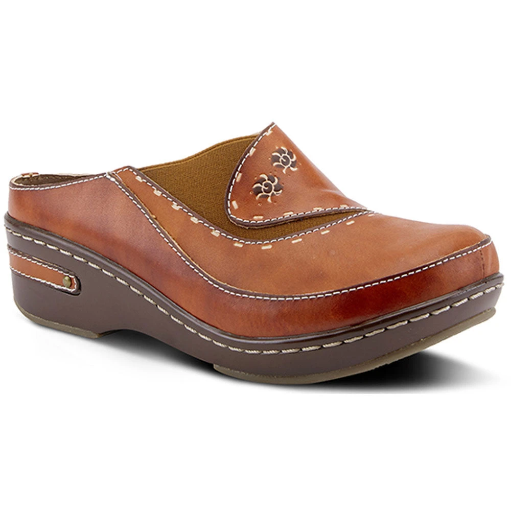 L'Artiste By Spring Step Chino Clog Camel Leather (Women's) 3 L'Artiste By Spring Step Chino Clog Camel Leather (Women's)
