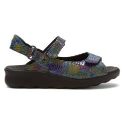 Wolky Pichu Sandal In Jeans Blue Mulit Color Fantasy (Women's) -Marlou Shoes Sales Shop MAR02432C