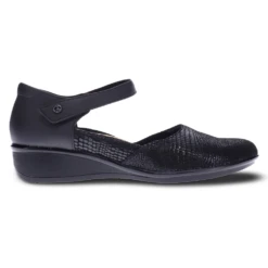 Revere Osaka Black Lizard Mary Jane Shoe (Women's) -Marlou Shoes Sales Shop OSAKABLACKL 3