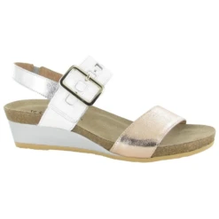 Naot Dynasty Wedge Rose Gold/White/Silver (Women's)