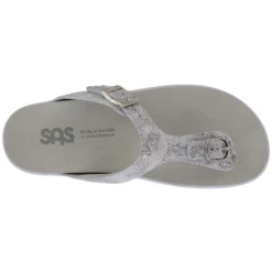 SAS Sanibel T-Strap Sandal Plata Silver (Women's) -Marlou Shoes Sales Shop SANIBELPLATA 3