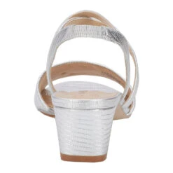 Walking Cradles Liza Heel Silver Lizard Print Leather (Women's) -Marlou Shoes Sales Shop Sil 6