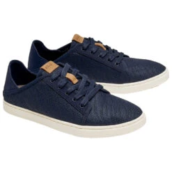 OluKai Pehuea Lī Mesh Lace-Up Sneaker Trench Blue (Women's) -Marlou Shoes Sales Shop TieBlu 3