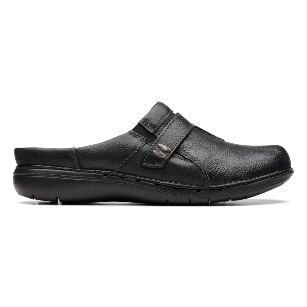 Clarks Un Loop Ease Black Leather Mule (Women's) 4 Clarks Un Loop Ease Black Leather Mule (Women's) - Image 2