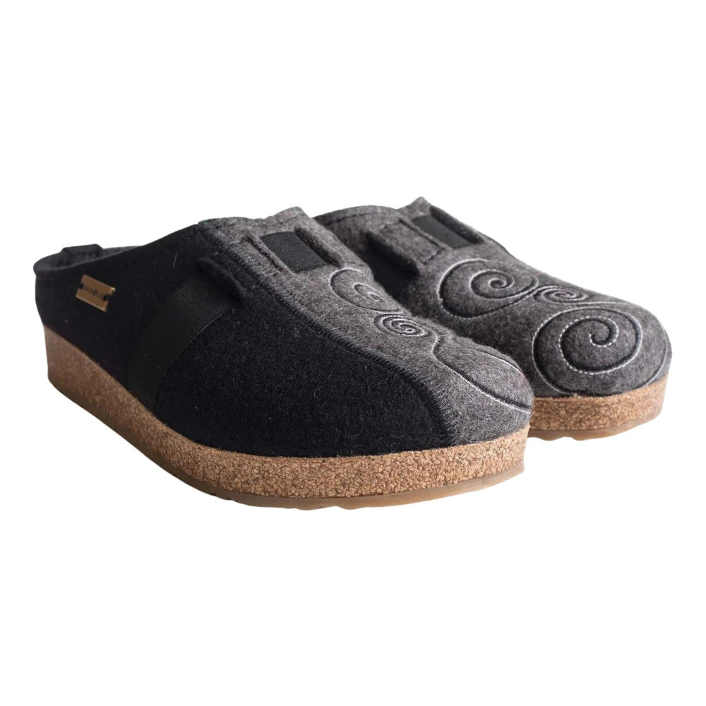 Haflinger Magic Black/Grey Wool Slipper (Women's) 3 Haflinger Magic Black/Grey Wool Slipper (Women's)