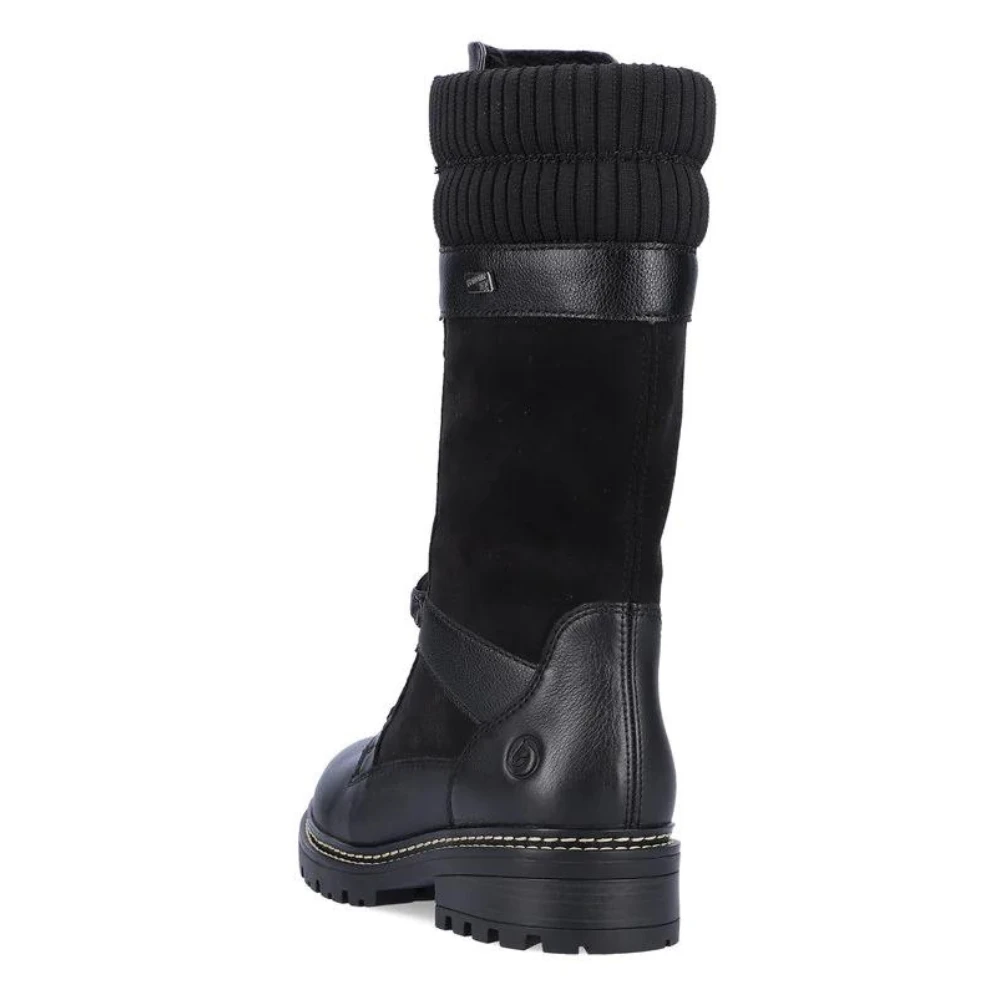 Remonte D0B76 Stefanie 76 Black Leather High Boot (Women's) 5 Remonte D0B76 Stefanie 76 Black Leather High Boot (Women's) - Image 3