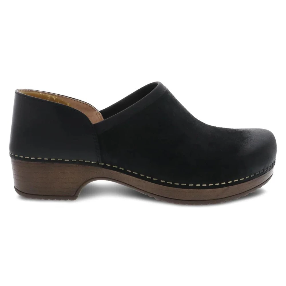 Dansko Brenna Black Burnished Suede Clog (Women's) 4 Dansko Brenna Black Burnished Suede Clog (Women's) - Image 2