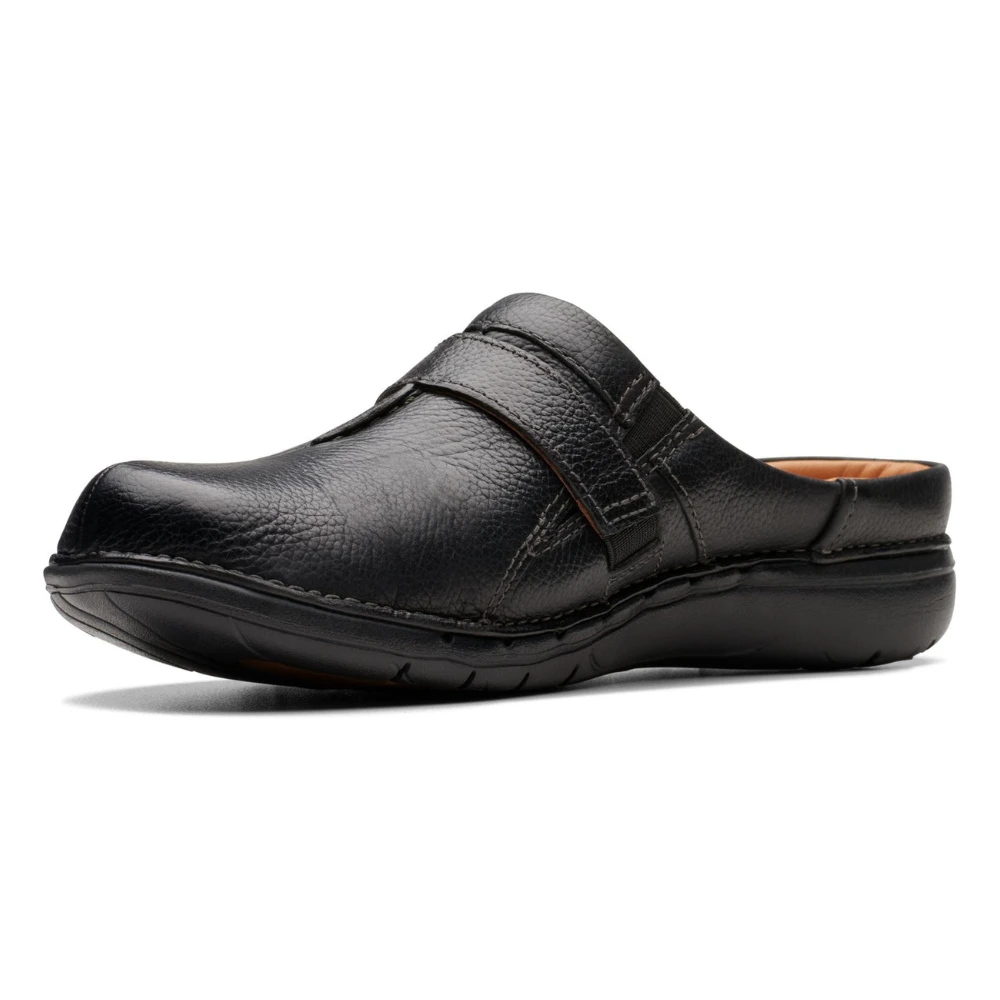 Clarks Un Loop Ease Black Leather Mule (Women's) 5 Clarks Un Loop Ease Black Leather Mule (Women's) - Image 3