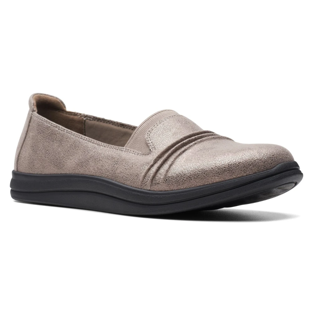 Clarks Breeze Sol Taupe Metal Slip-On (Women's) 3 Clarks Breeze Sol Taupe Metal Slip-On (Women's)