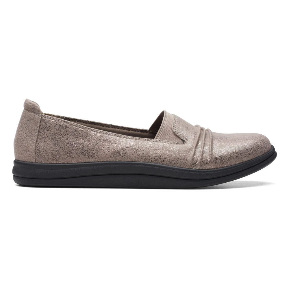 Clarks Breeze Sol Taupe Metal Slip-On (Women's) 4 Clarks Breeze Sol Taupe Metal Slip-On (Women's) - Image 2